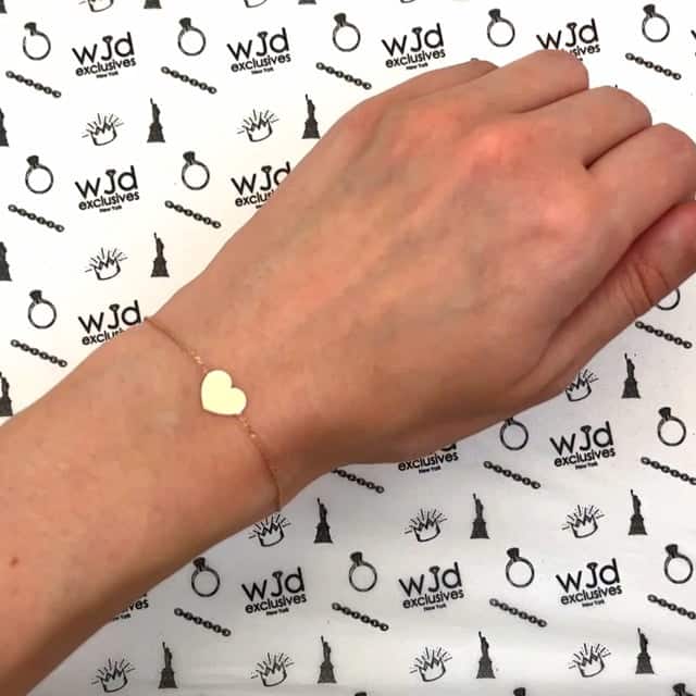 14K Yellow White Rose Gold Cable Heart Friendship Bolo Bracelet (Hollow) 9.25" Adjustable