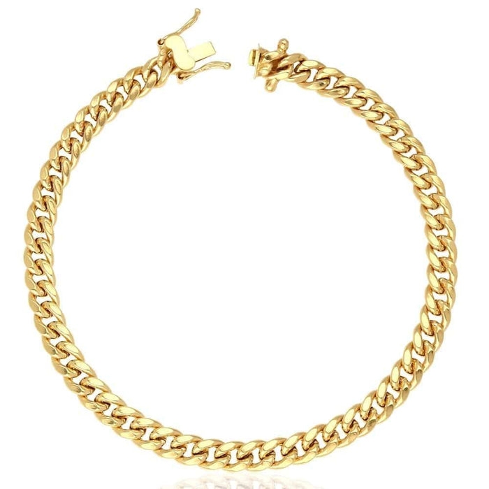 10K Yellow Gold 6.2mm Miami Cuban Bracelet (Hollow) 8.5"