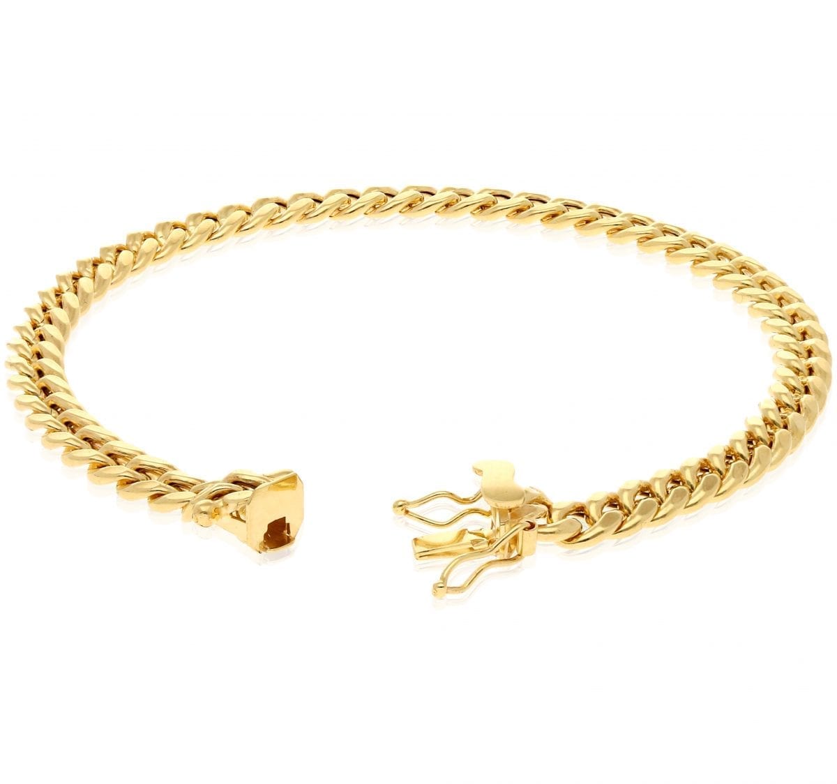 10K Yellow Gold 6.2mm Hollow Miami Cuban Bracelet 8.5"