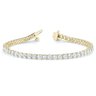 9CTW Lab - Grown Diamond 14K Yellow Gold 4mm Tennis Bracelet 7.25" - WJD Exclusives