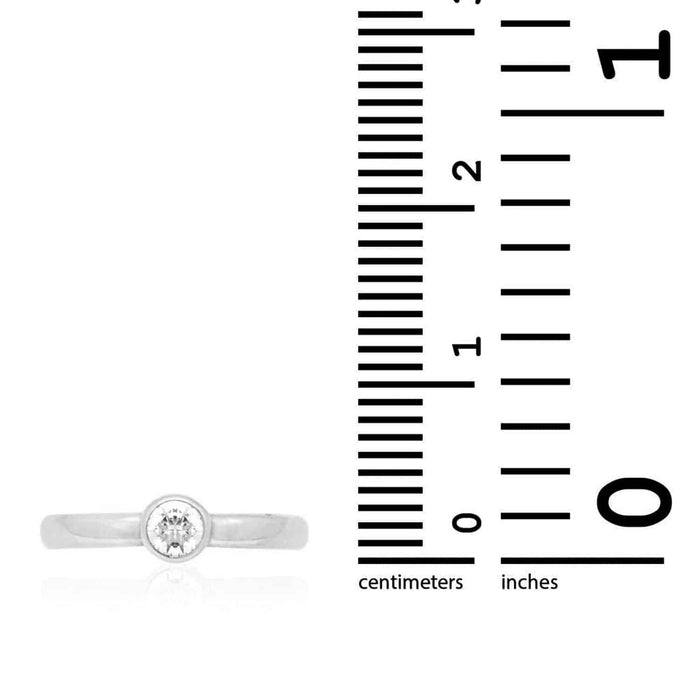 14K Yellow Gold White Bezel Round Simulated White Diamond Toe Ring 0.25Ct