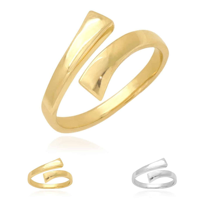 14K Gold Yellow White Fancy Midi Knuckle Ring