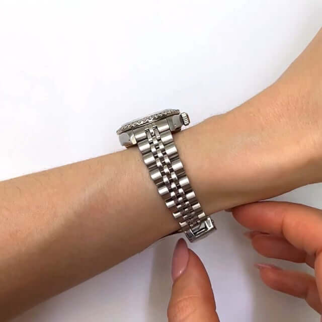 Rolex Datejust Custom Pink 69173 MOP Natural Diamond Dial Bezel Band 26mm Watch - WJD Exclusives