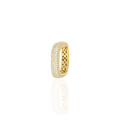 Gold Over 925 Sterling Silver Yellow 2.50Ct CZ Square Stackable Ring