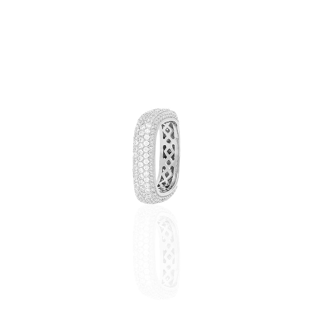 Gold Over 925 Sterling Silver Yellow 2.50Ct CZ Square Stackable Ring