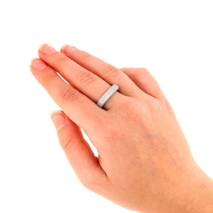 Gold Over 925 Sterling Silver Yellow 2.50Ct CZ Square Stackable Ring