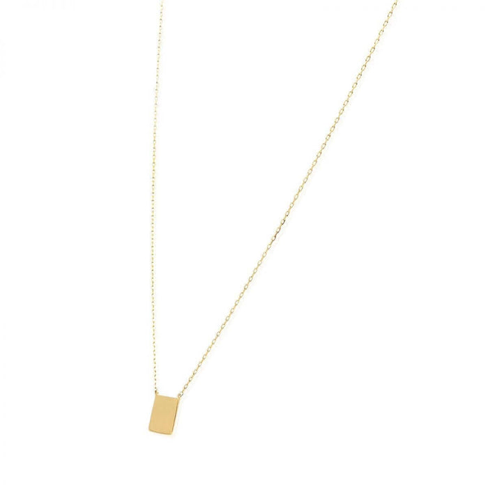 14K Yellow White Gold Over Sterling Silver Square Cable Necklace 18"