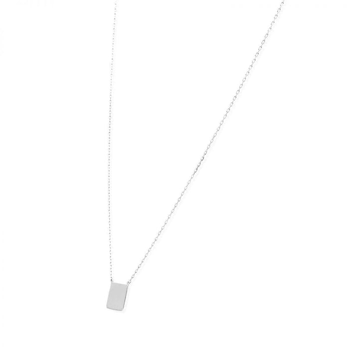 14K Yellow White Gold Over Sterling Silver Square Cable Necklace 18"