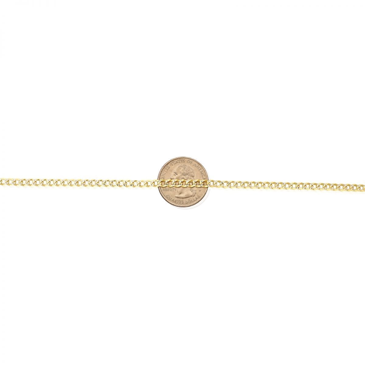 18K Gold Over Silver 3.5mm Diamond-Cut Pave Cuban Curb Chain Necklace 16"-30"