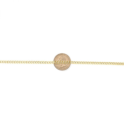 18K Gold Over Silver 3.5mm Diamond-Cut Pave Cuban Curb Chain Necklace 16"-30"