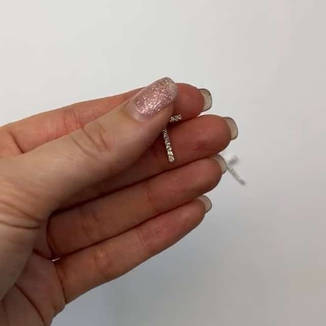 0.25CTW Natural Diamond 14K Yellow Gold White Cross Pendant 1" - WJD Exclusives