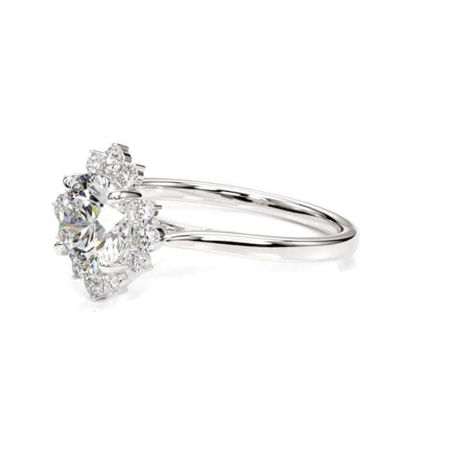 1.50CTW Lab-Grown Diamonds 14K Gold White Flower Engagement Ring