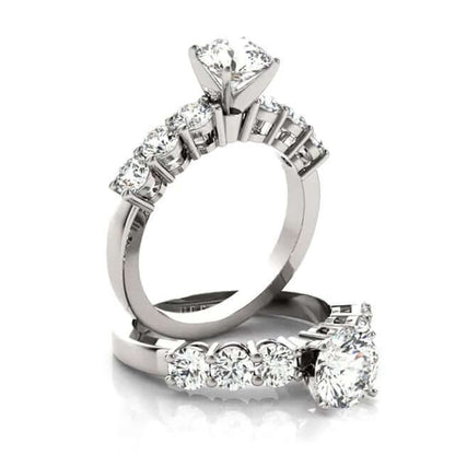 1.45CTW Lab-Grown Diamond 18K Gold White Classic Engagement Ring