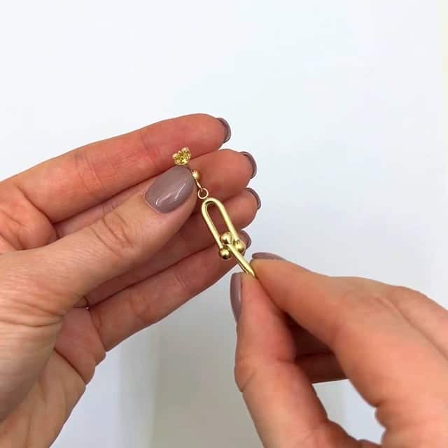 14K Gold Drop HardWear Earrings 40mm - WJD Exclusives