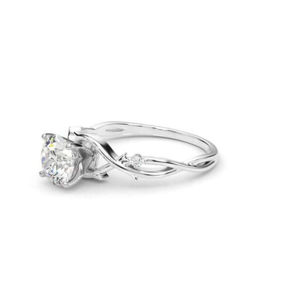 1.20CTW Lab-Grown Diamond 18K Gold White Branch Shank Engagement Ring