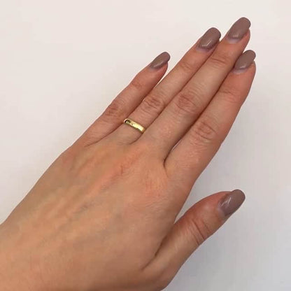 14K Gold Yellow 3mm Wedding Band Ring