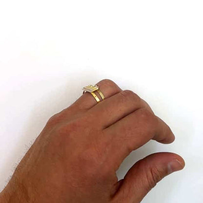 10K Yellow Gold Religious The Last Supper Ring