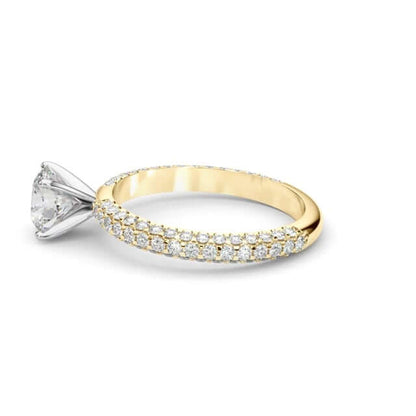 1.45CTW Lab-Grown Diamond 18K Gold Yellow Engagement Ring