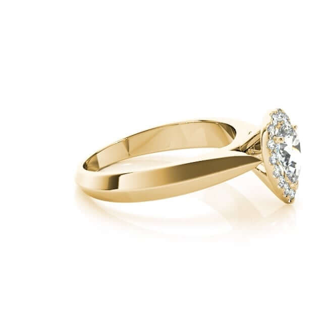 1.10CTW Lab - Grown Diamond 18K Gold Yellow Pear - Shaped Engagement Ring - WJD Exclusives