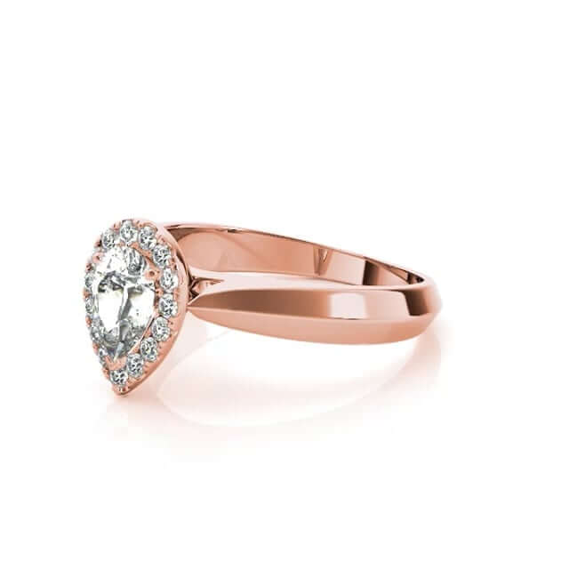 2.15CTW Lab - Grown Diamond 18K Rose Gold Pear - Shaped Engagement Ring - WJD Exclusives