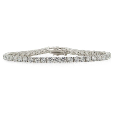 Sterling Silver 4mm CZ Tennis Bracelet 7.25"