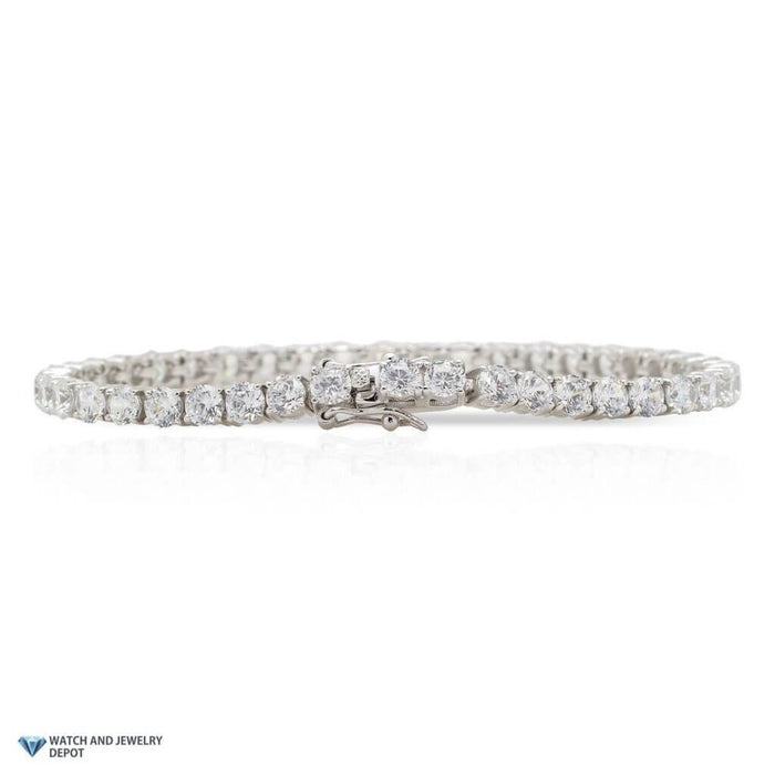 Sterling Silver 4mm CZ Tennis Bracelet 7.25"