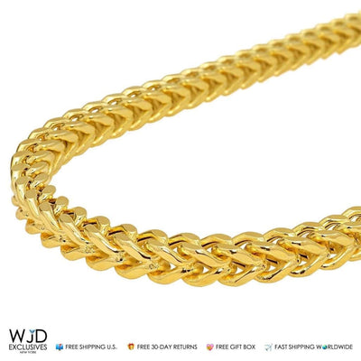 14K Gold Over 925 Sterling Silver 5mm Franco Box Chain Necklace 20"-30"