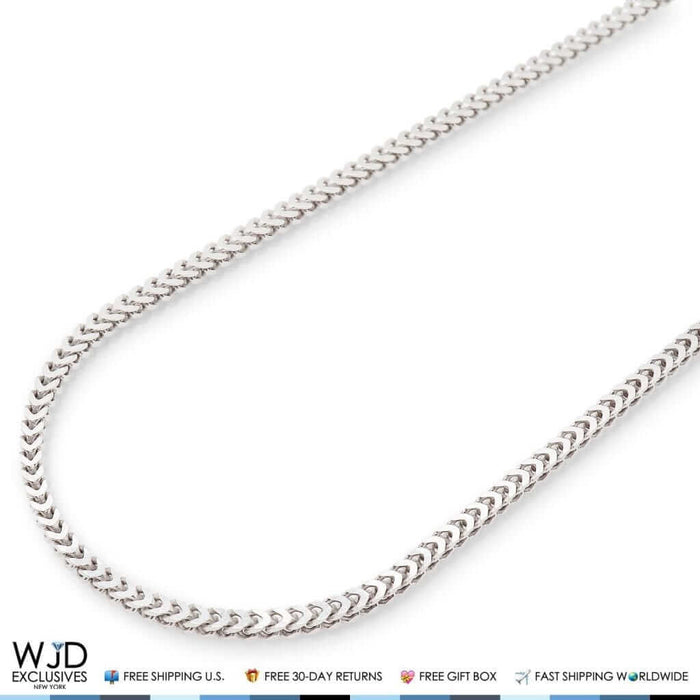 25 silver Franco necklace with lobster clasp – 16 to 30 inches