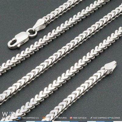 2.5mm Franco box chain necklace in 925 sterling silver