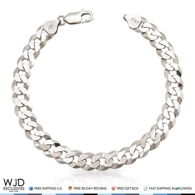 Sterling Silver 8mm Cuban Curb Bracelet (Hollow) 8"