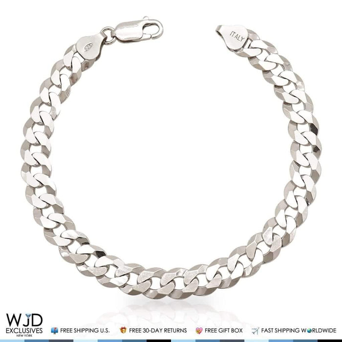 Sterling Silver 8mm Cuban Curb Bracelet (Hollow) 8"