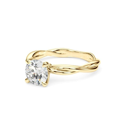 2CT Charles & Colvard Forever One Moissanite 14K Real Gold Engagement Ring