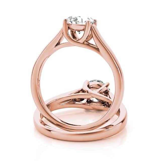 2CT Charles & Colvard Forever One Moissanite 14K Rose Gold Engagement Ring - WJD Exclusives