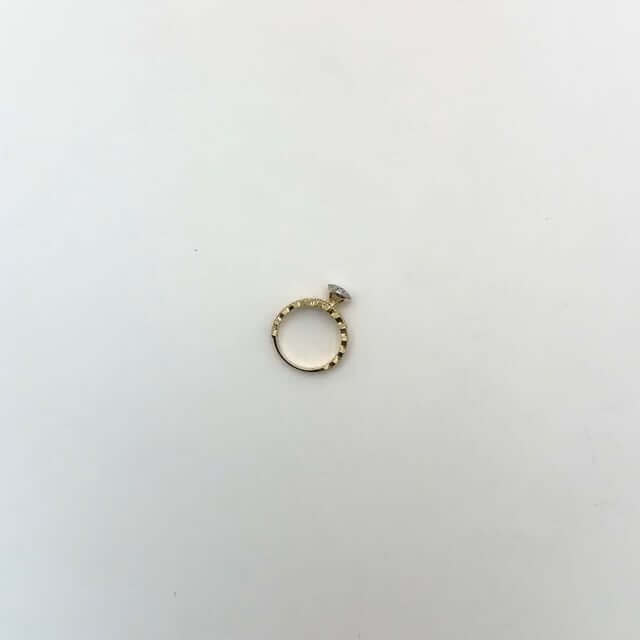 0.15CTW Natural Diamond 10K Gold Miami Oval Diamond Top Ring - WJD Exclusives