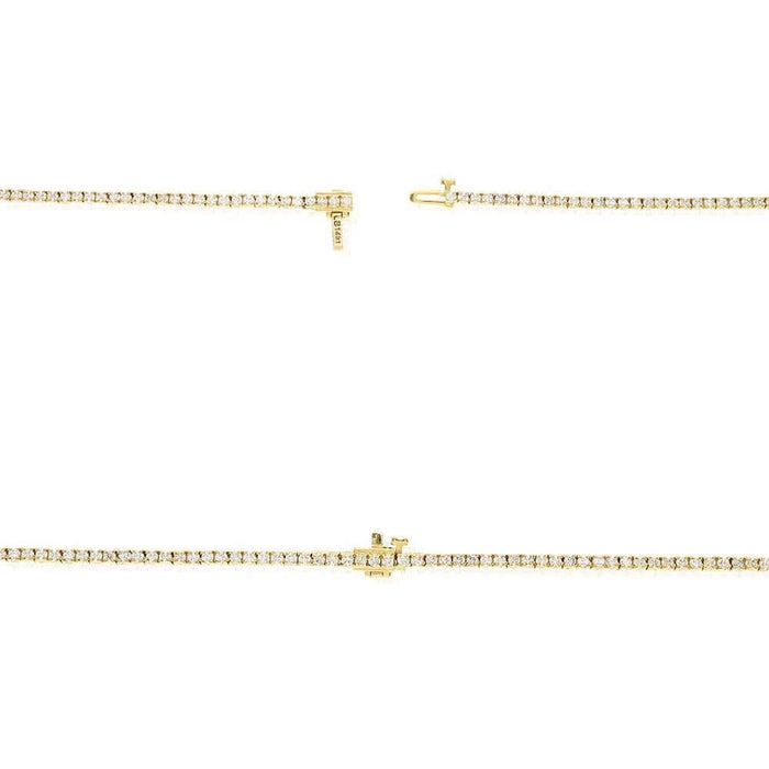 8.80CTW Lab - Grown Diamond 14K Yellow Gold 2.5mm Tennis Necklace 18" - WJD Exclusives