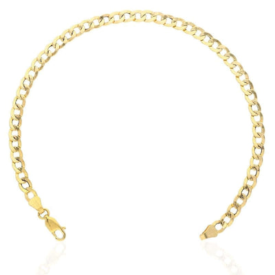 10K Yellow Gold 4.5mm Cuban Curb Bracelet (Hollow) 8"