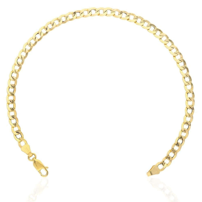 10K Yellow Gold 4.5mm Cuban Curb Bracelet (Hollow) 8"