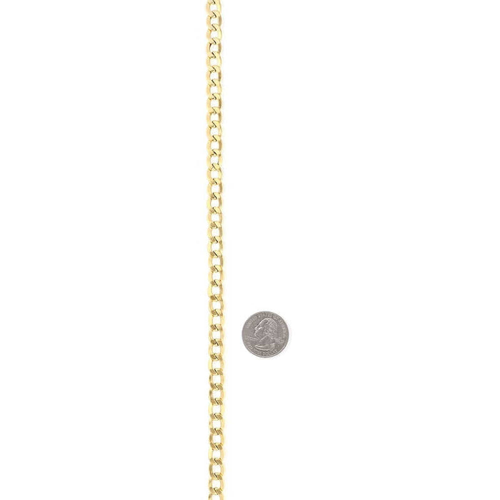 14k Yellow Gold 7.6mm Cuban Curb Chain (Hollow) 22"-30"