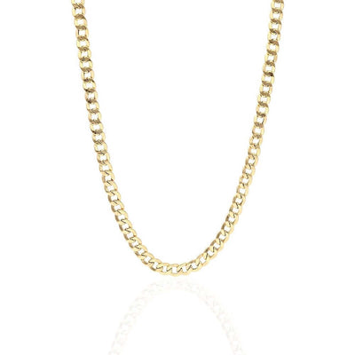 14k Yellow Gold 6.5mm Cuban Curb Chain (Hollow) 20"-30"