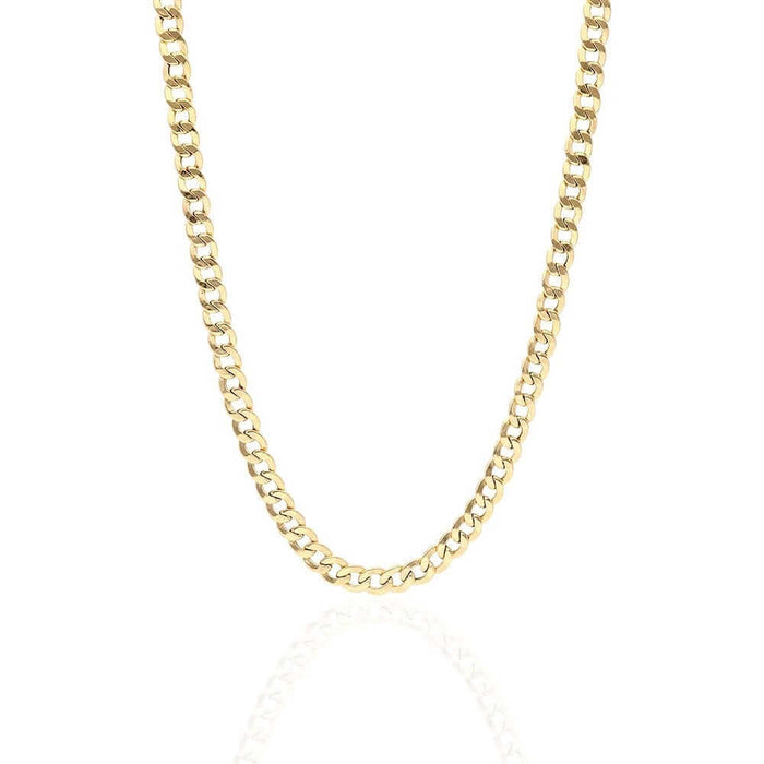 14k Yellow Gold 6.5mm Cuban Curb Chain (Hollow) 20"-30"