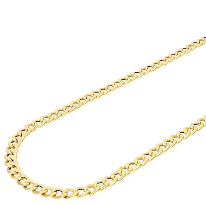 14k Yellow Gold 6.5mm Hollow Cuban Curb Chain Necklace 20" 22" 24" 26" 28" 30"