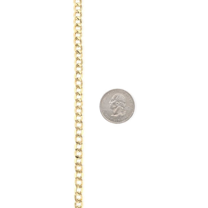 14k Yellow Gold 6.5mm Cuban Curb Chain (Hollow) 20"-30"