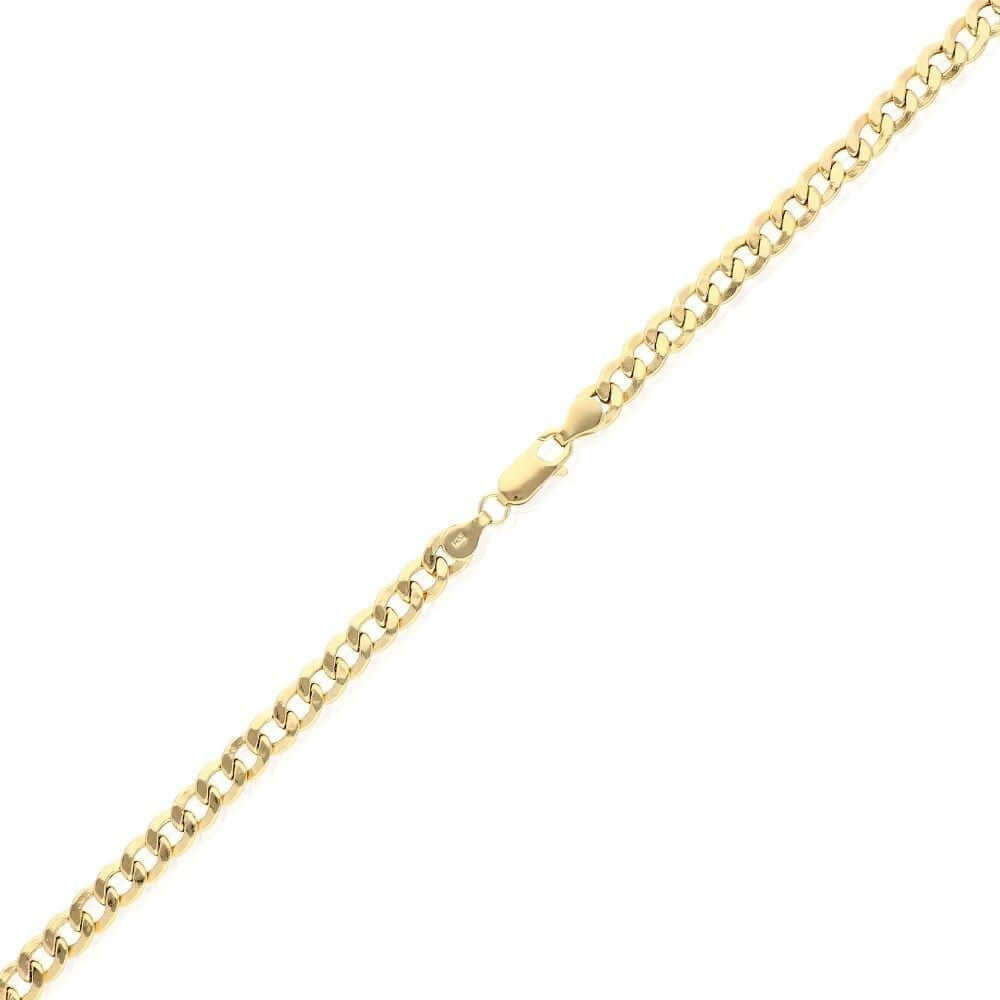 14k Yellow Gold 6.5mm Cuban Curb Chain (Hollow) 20"-30"