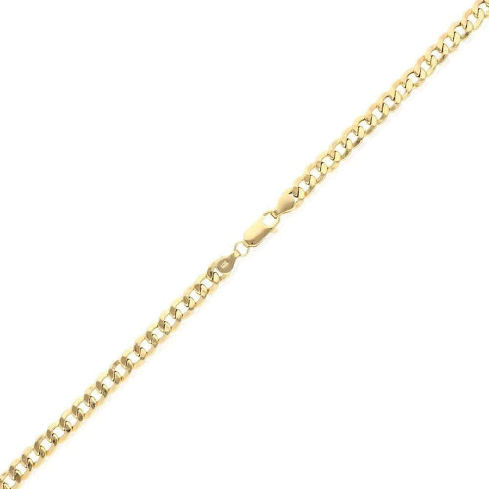 14k Yellow Gold 6.5mm Cuban Curb Chain (Hollow) 20"-30"