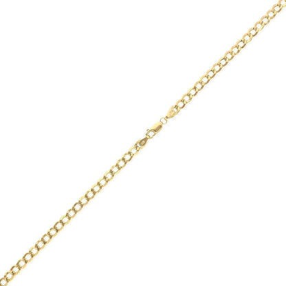 14k Yellow Gold 5mm Hollow Cuban Curb Chain Necklace 18"-28"