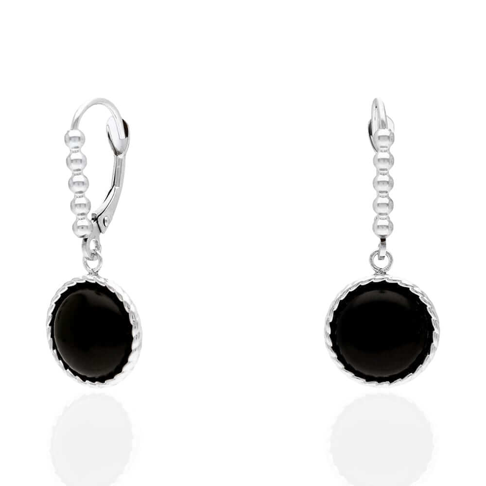 14k Yellow Gold White Gold Twisted Bezel Gemstone Leverback  Earrings