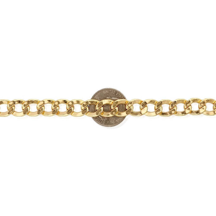 10K Yellow Gold 11mm Cuban Curb Bracelet (Hollow) 9"