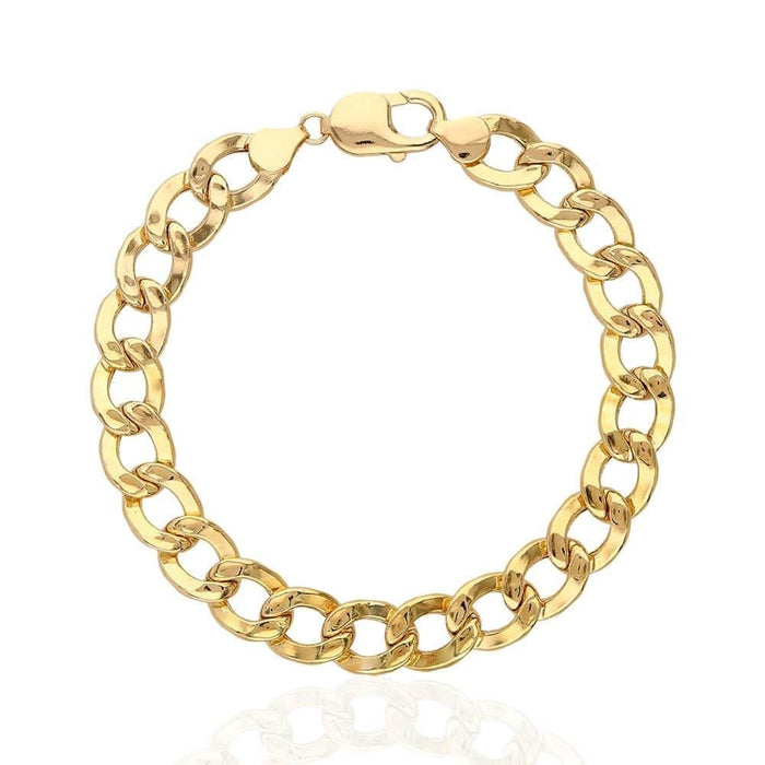 10K Yellow Gold 11mm Cuban Curb Bracelet (Hollow) 9"