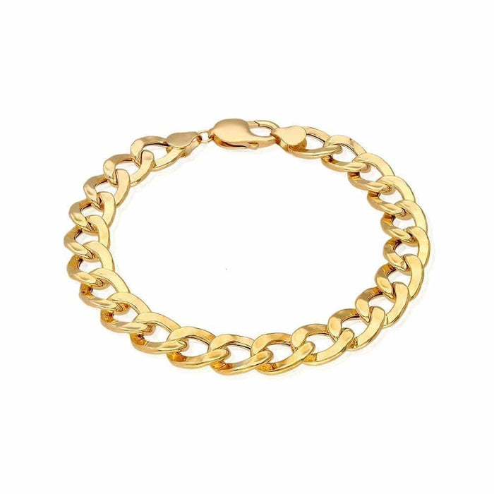 10K Yellow Gold 11mm Cuban Curb Bracelet (Hollow) 9"