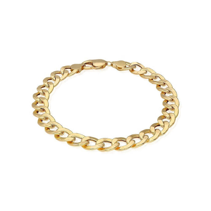 10K Yellow Gold 9mm Cuban Curb Bracelet (Hollow) 9"